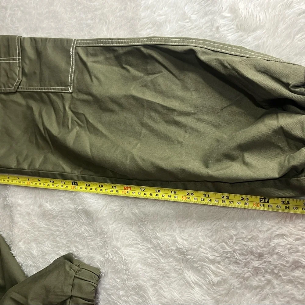 TRUE RELIGION OLIVE/MILITARY BOBBI BAGGY CARGO JOGGERS BIG T PANTS SIZE 26